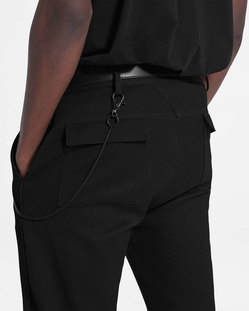 Men's Represent Split Trousers Black | UK-VBALW4189