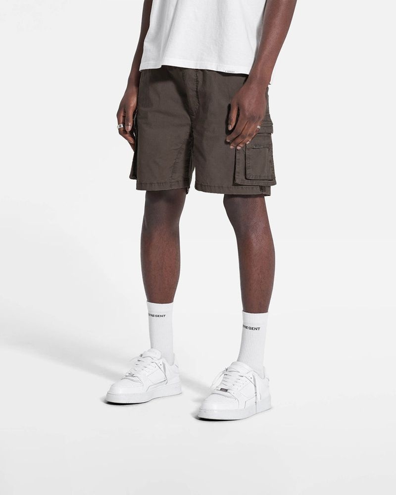 Men's Represent Ss22 Cargo Shorts Dark Taupe | UK-TQASX8635