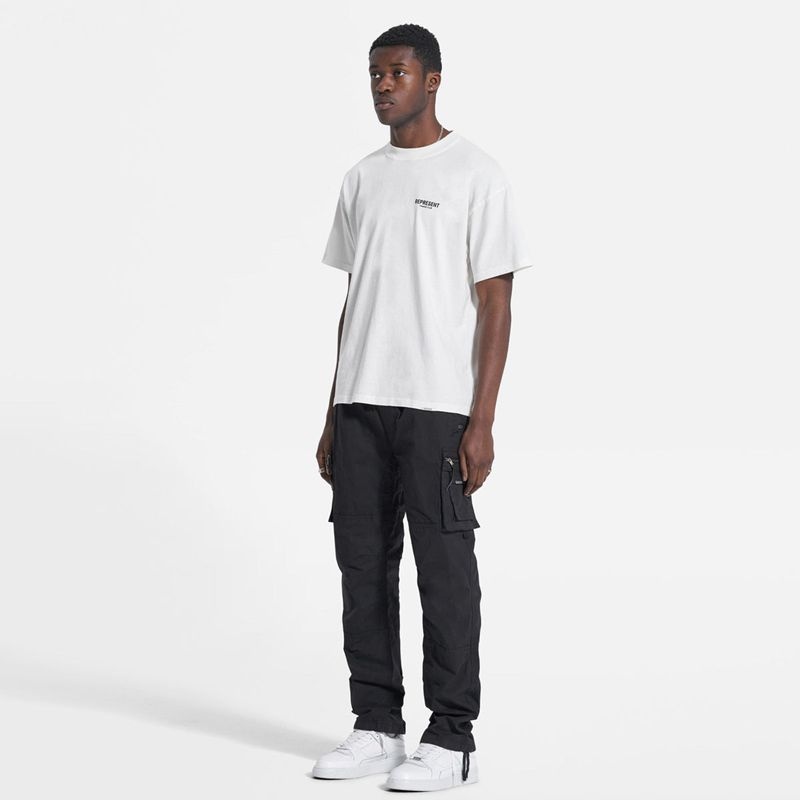 Men's Represent Ss22 Cargo Trousers Black | UK-BDAFQ9027