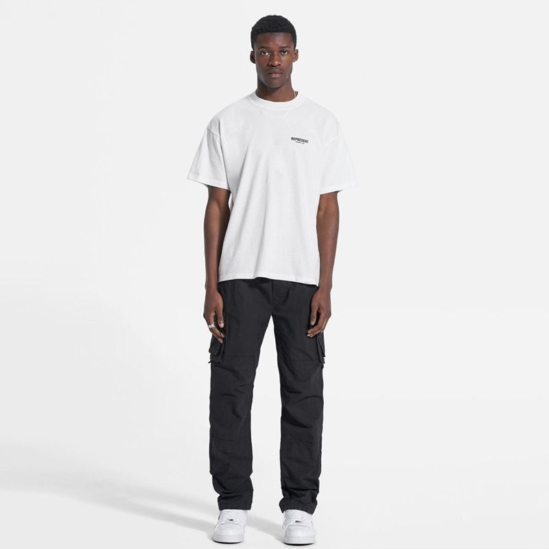 Men's Represent Ss22 Cargo Trousers Black | UK-BDAFQ9027