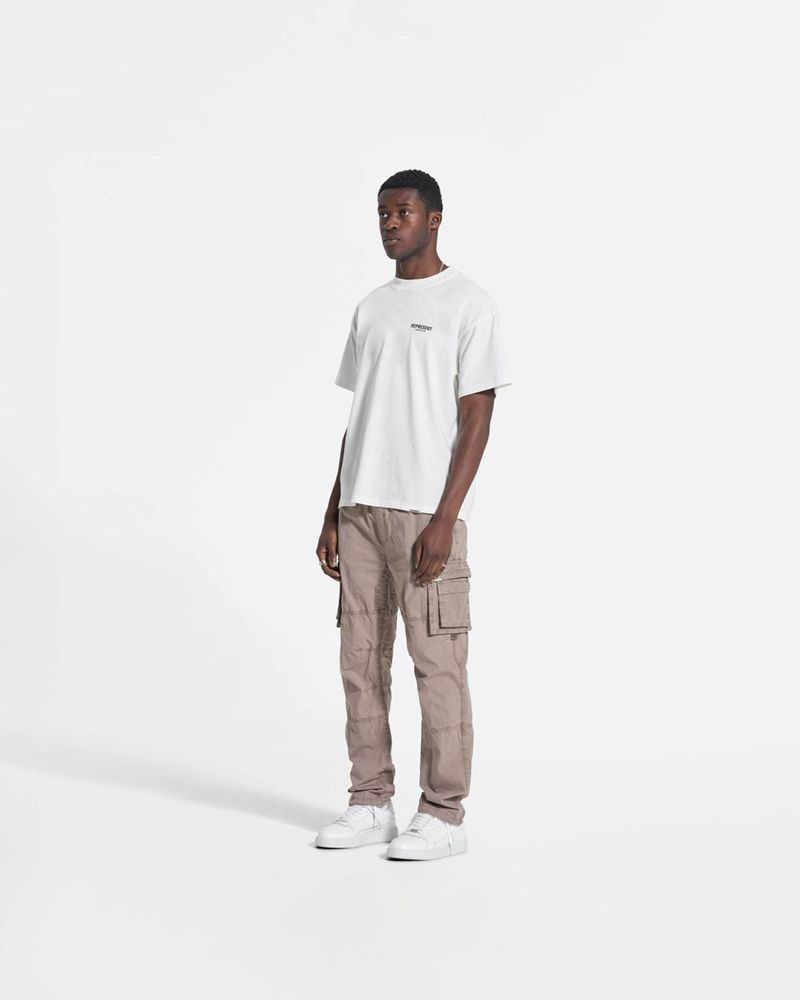 Men's Represent Ss22 Cargo Trousers Taupe | UK-OMWGH3864