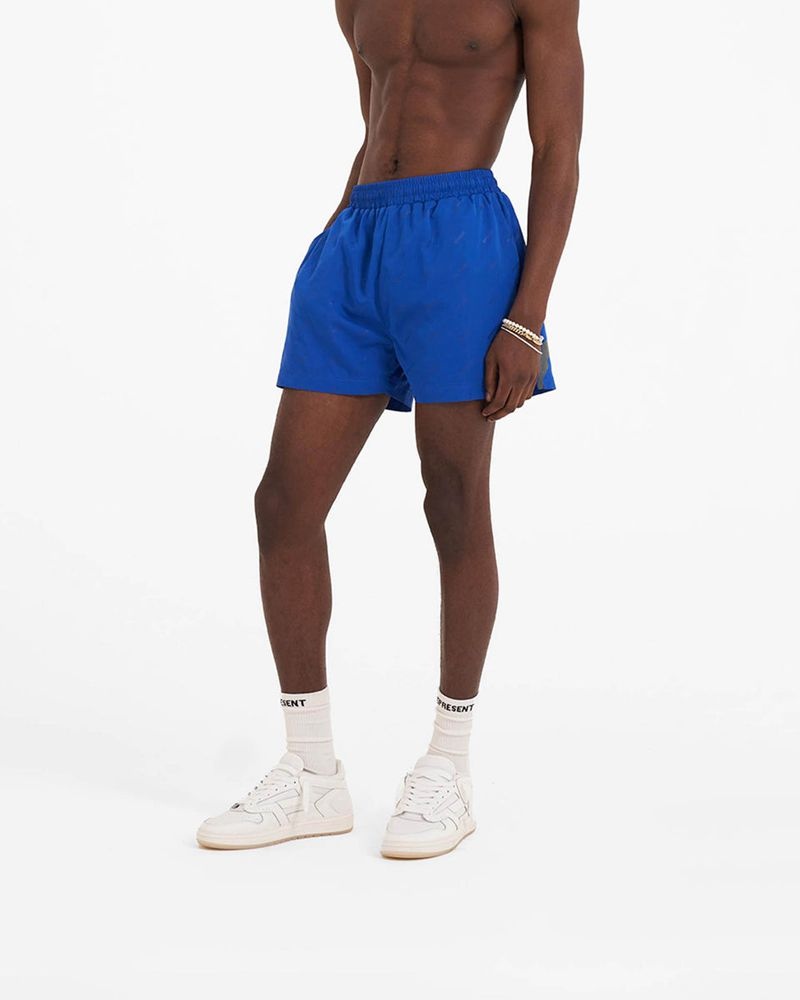 Men's Represent Ss23 Swim Shorts Blue | UK-DCAJO9576