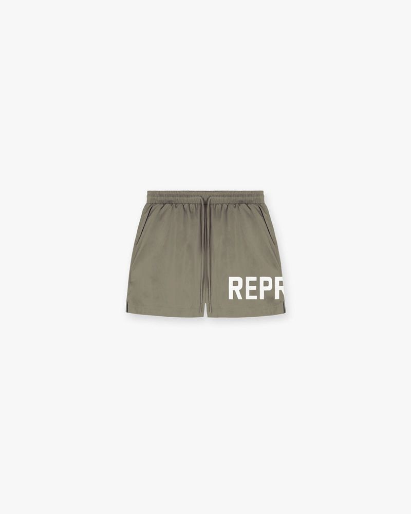 Men\'s Represent Ss23 Swim Shorts Khaki | UK-FJNSZ4213