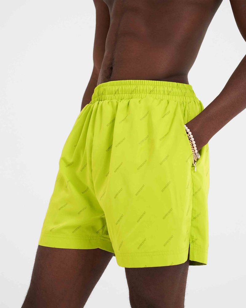 Men's Represent Ss23 Swim Shorts Light Green | UK-WVPQU9350