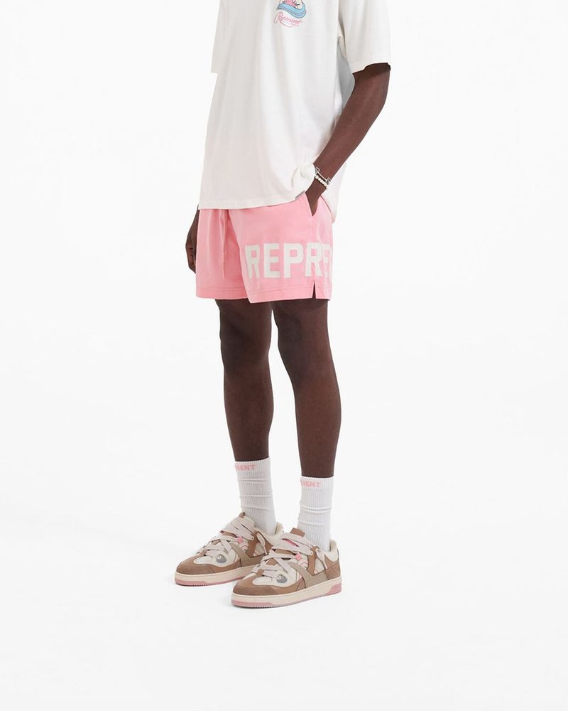 Men's Represent Ss23 Swim Shorts Pink | UK-ZETXR1403