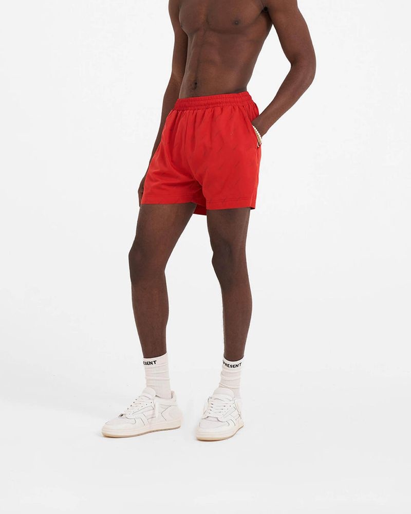 Men's Represent Ss23 Swim Shorts Red | UK-YFVGJ8401