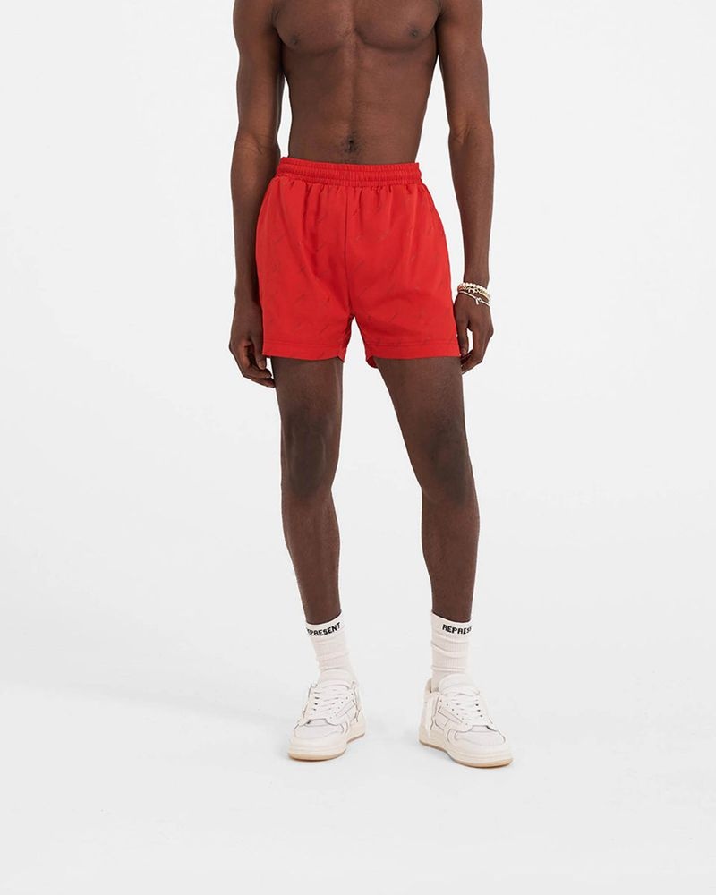 Men's Represent Ss23 Swim Shorts Red | UK-YFVGJ8401