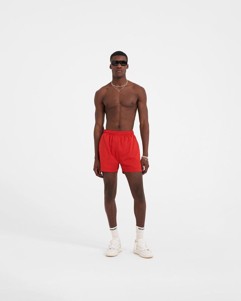 Men's Represent Ss23 Swim Shorts Red | UK-YFVGJ8401