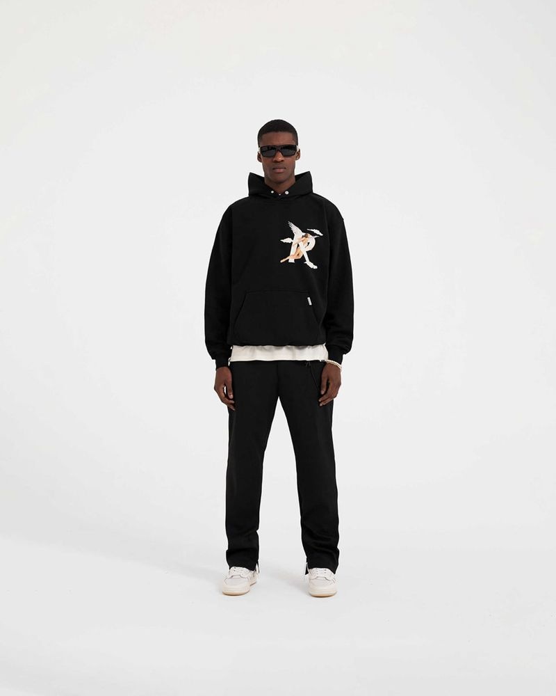 Men's Represent Storms In Heaven Hoodie Black | UK-JBYHO4219