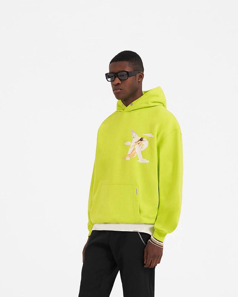 Men's Represent Storms In Heaven Hoodie Light Green | UK-ENGZV7869