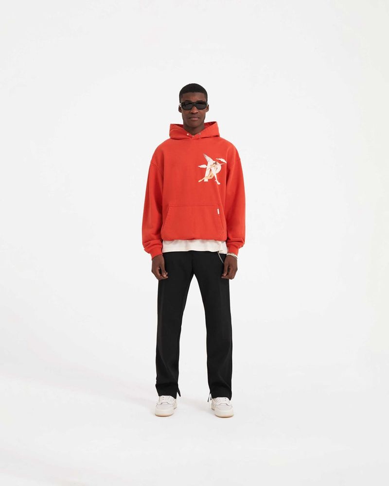 Men's Represent Storms In Heaven Hoodie Red | UK-DAUNT0762