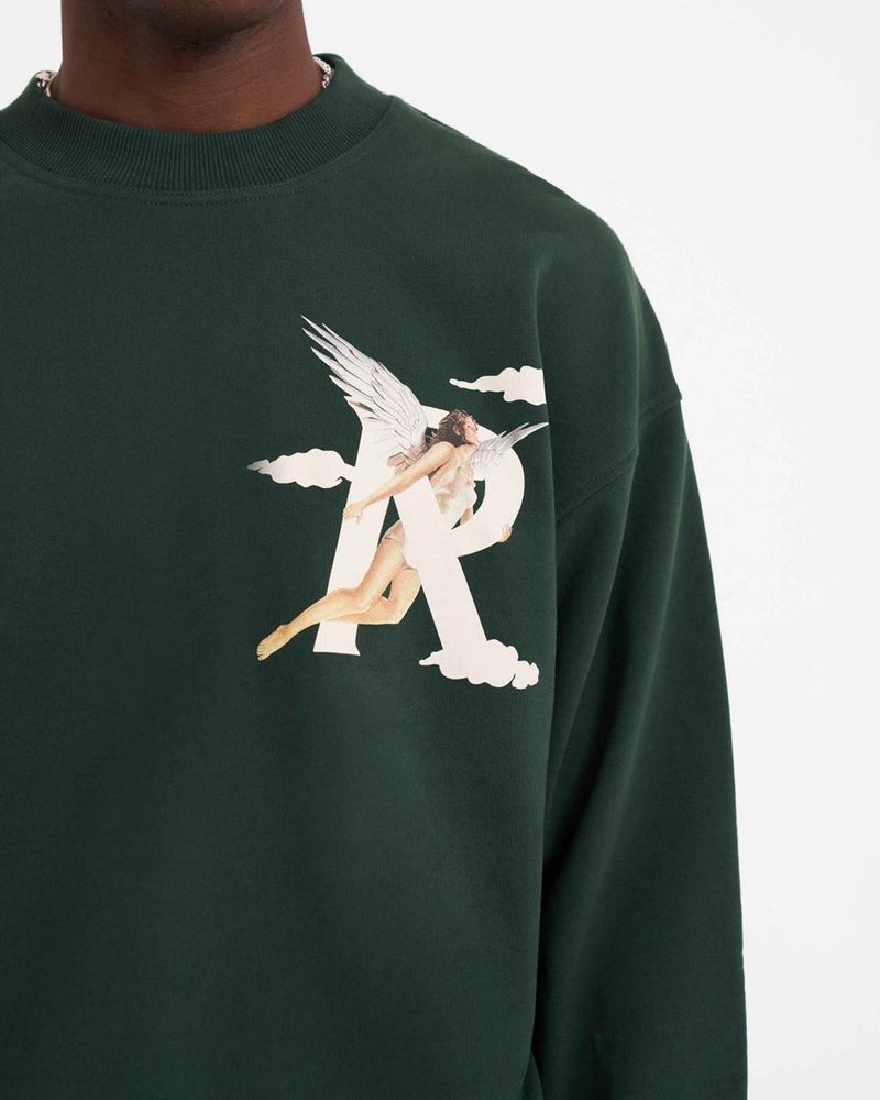 Men's Represent Storms In Heaven Sweater Green | UK-QPGKS8129