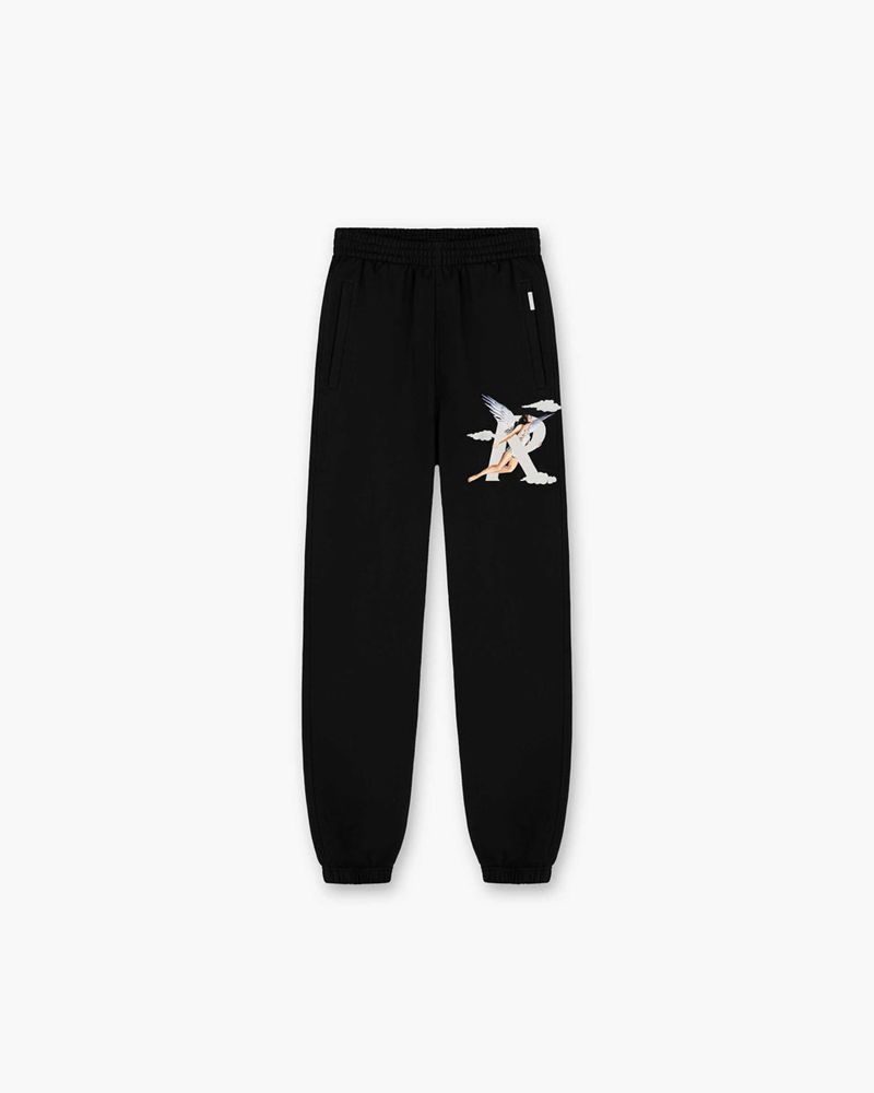 Men\'s Represent Storms In Heaven Sweatpants Black | UK-SQUDK3254