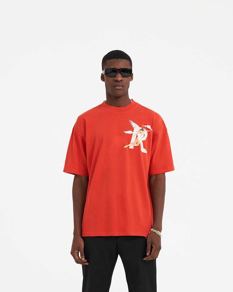 Men's Represent Storms In Heaven T-Shirt Red | UK-BVHWS0912