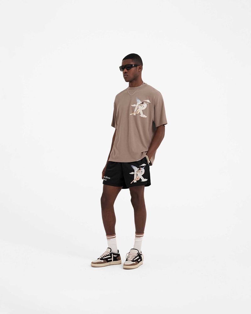 Men's Represent Storms In Heaven T-Shirt Taupe | UK-JQRUW1987