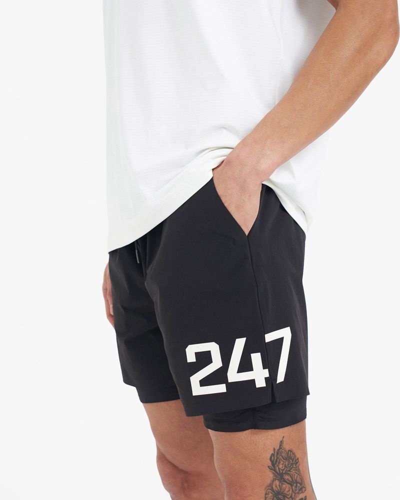 Men's Represent Team 247 Fused X Marchon Shorts Black | UK-PDWJV3058