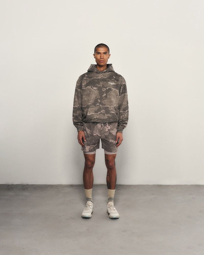 Men's Represent Team 247 Hoodie Taupe Camo | UK-YABVC3097