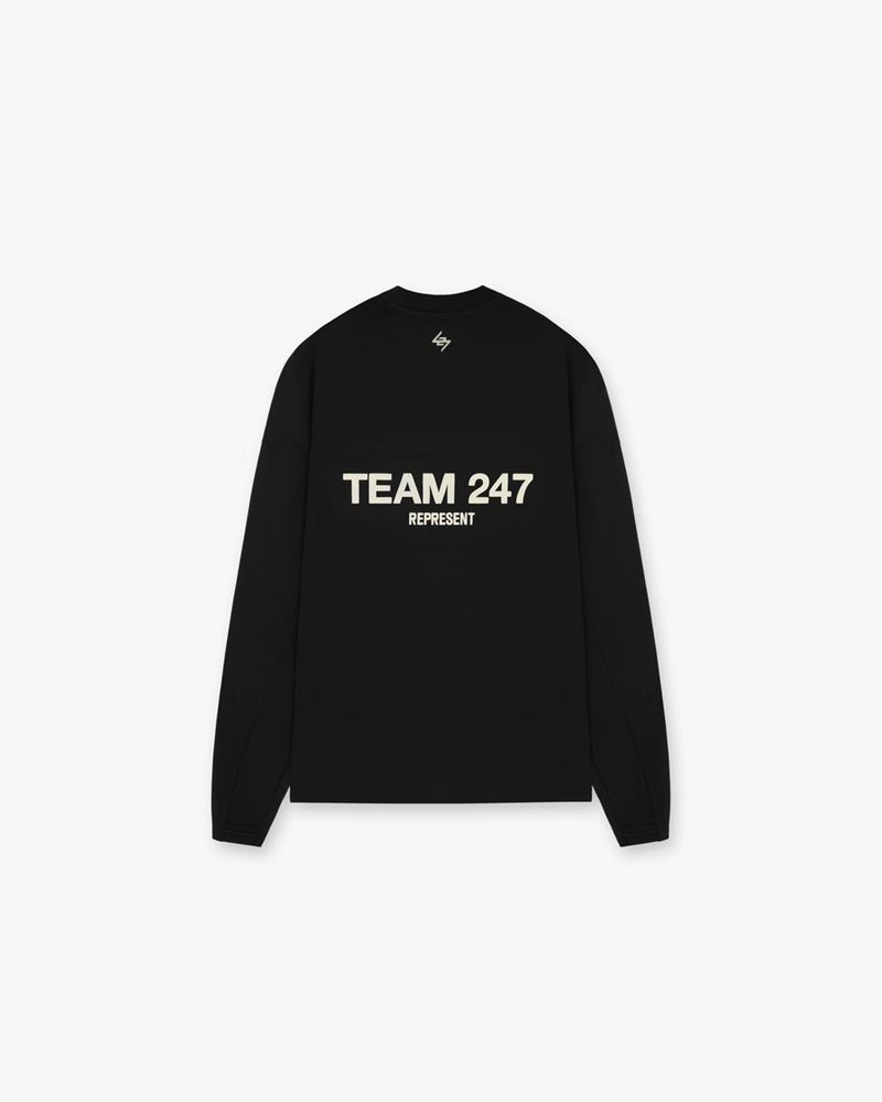 Men's Represent Team 247 Long Sleeve T-Shirt Black | UK-ZBQML3652