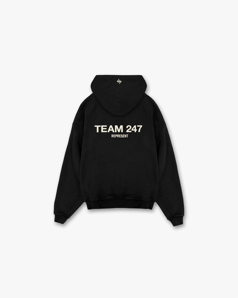 Men's Represent Team 247 Oversized Hoodie Black | UK-DGKOE0642