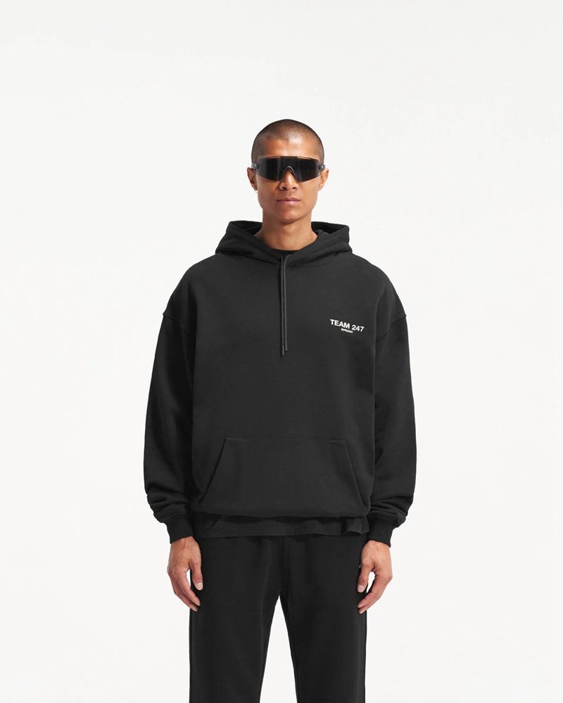 Men's Represent Team 247 Oversized Hoodie Black | UK-DGKOE0642