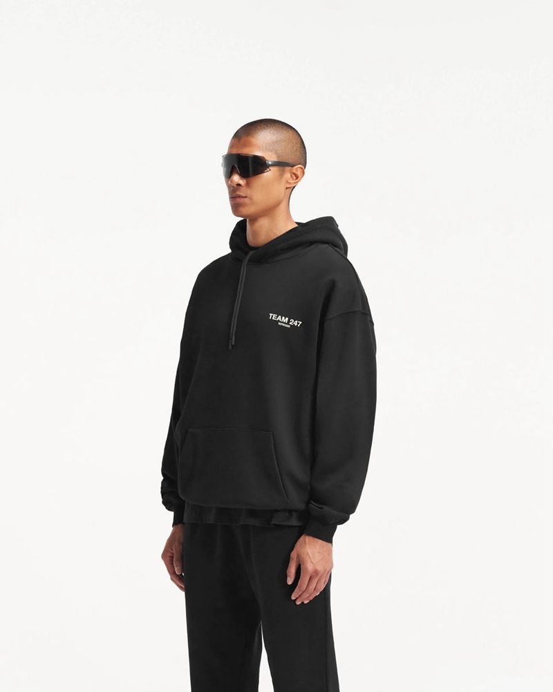 Men's Represent Team 247 Oversized Hoodie Black | UK-DGKOE0642