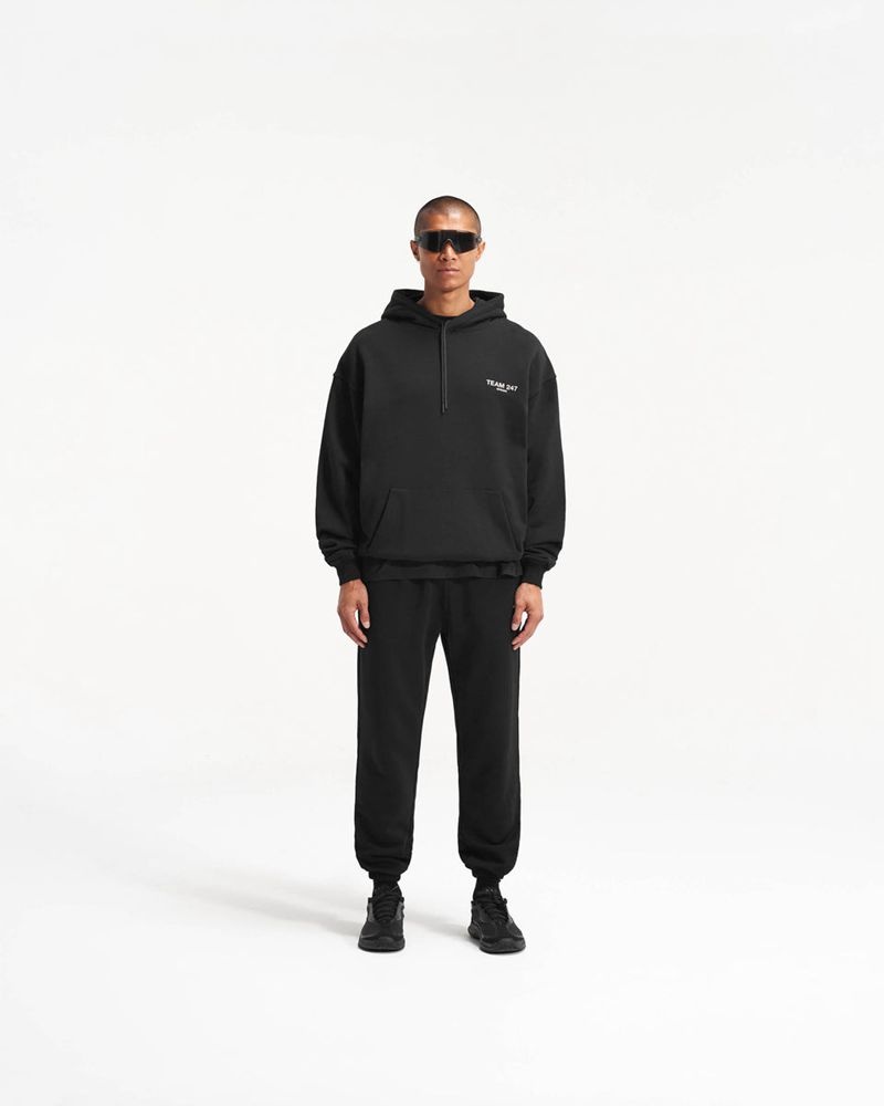 Men's Represent Team 247 Oversized Hoodie Black | UK-DGKOE0642