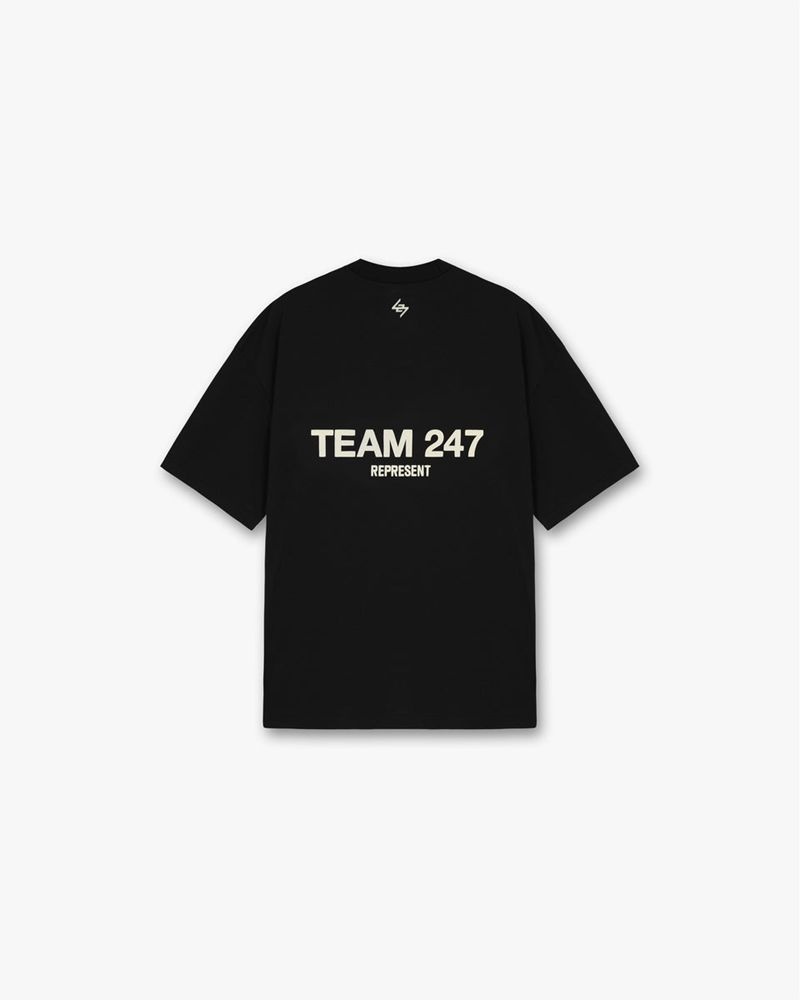 Men's Represent Team 247 Oversized T-Shirt Black | UK-TQMVP9623