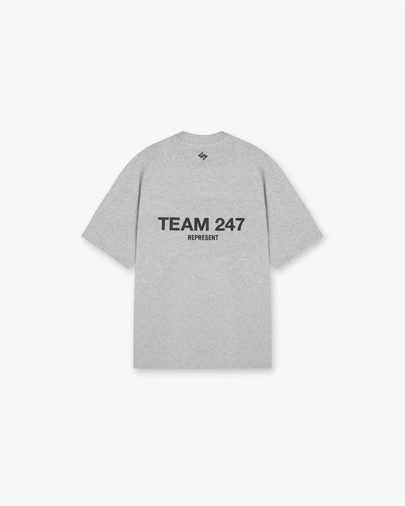 Men's Represent Team 247 Oversized T-Shirt Grey | UK-POQKF0172