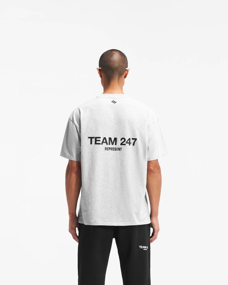 Men's Represent Team 247 Oversized T-Shirt Grey | UK-POQKF0172