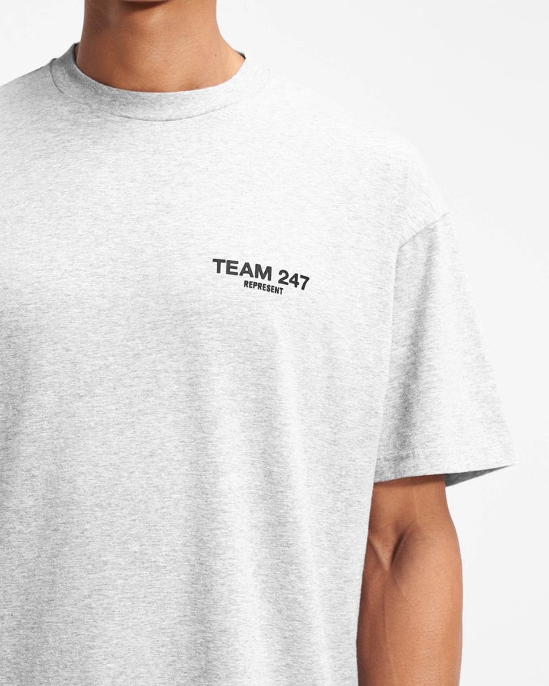 Men's Represent Team 247 Oversized T-Shirt Grey | UK-POQKF0172