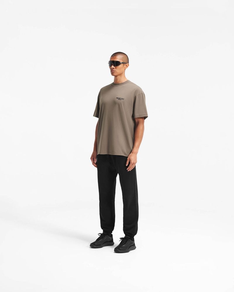 Men's Represent Team 247 Oversized T-Shirt Taupe | UK-ELNOI3910