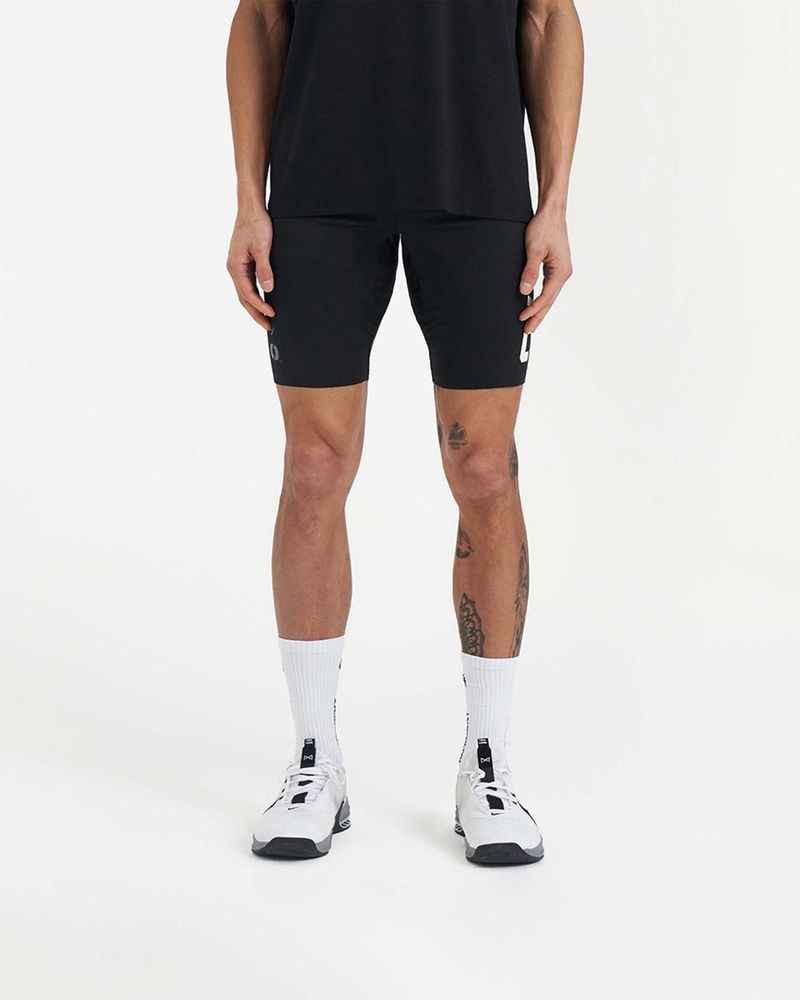 Men's Represent Team 247 X Marchon Half Tights Black | UK-EDKFZ6279