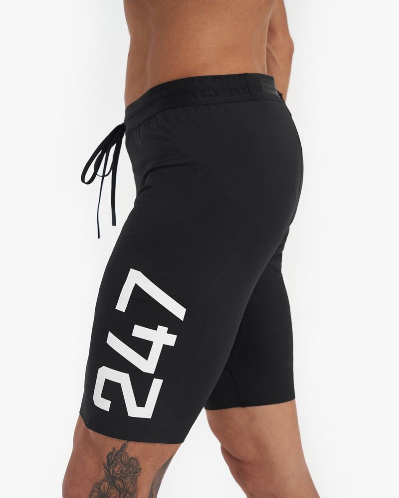 Men's Represent Team 247 X Marchon Half Tights Black | UK-EDKFZ6279