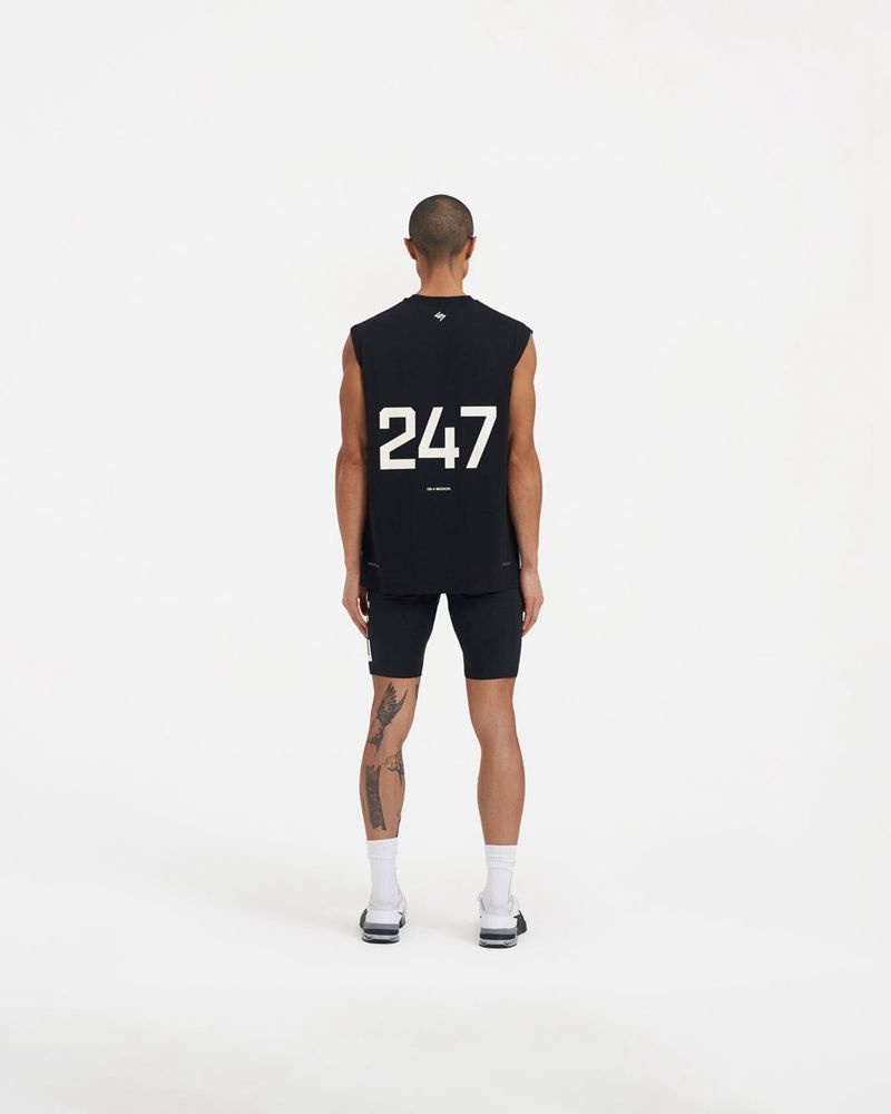 Men's Represent Team 247 X Marchon Oversized Tank Top Black | UK-SOYVC1849