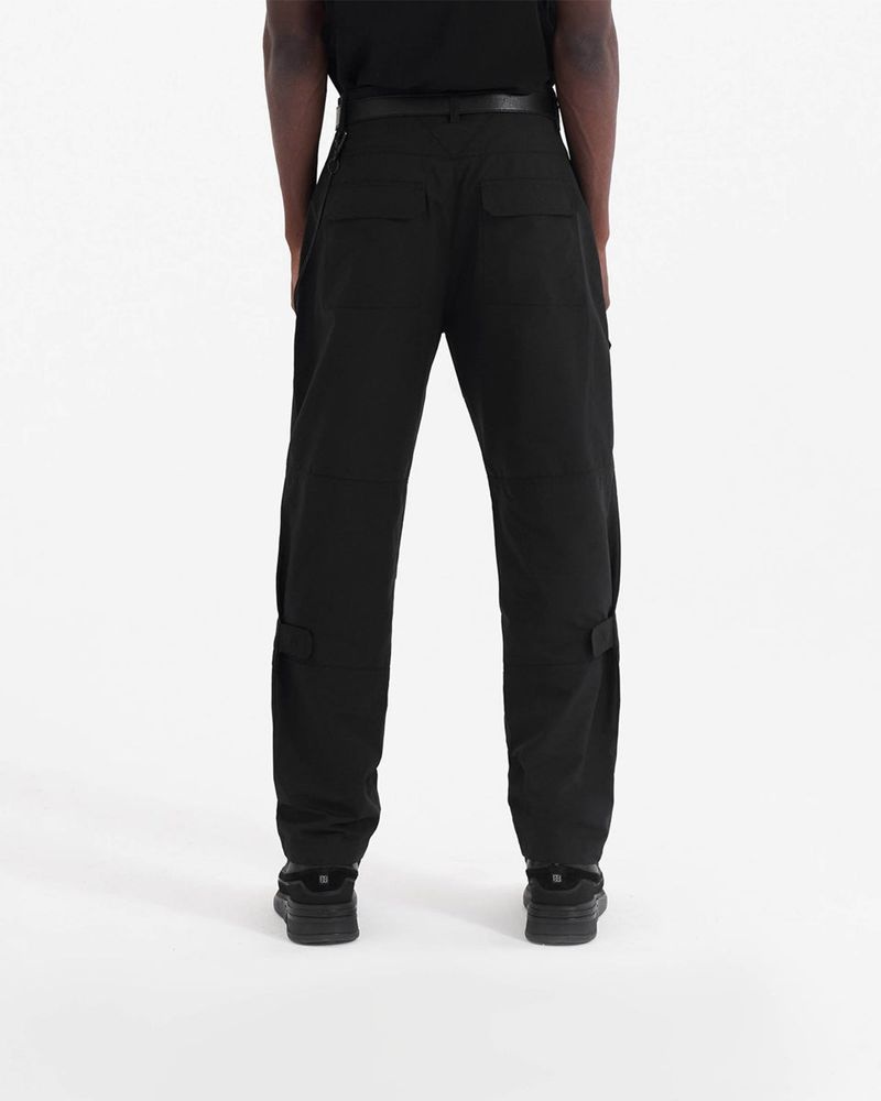 Men's Represent Tech Cargo Trousers Black | UK-ESQFH3871