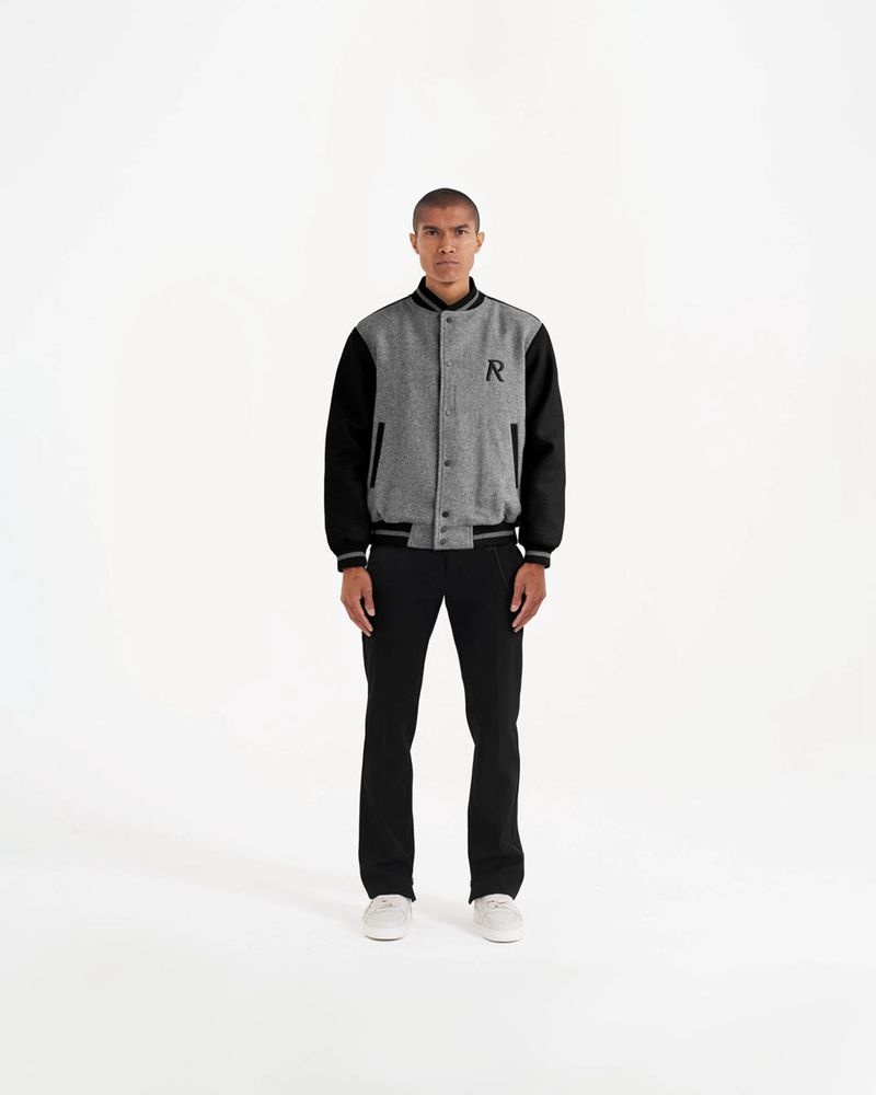 Men's Represent Teddy Jacket Grey | UK-OLZPF3042