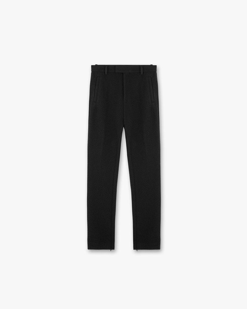 Men\'s Represent Textured Wool Tailored Trousers Black | UK-MDQYB7038