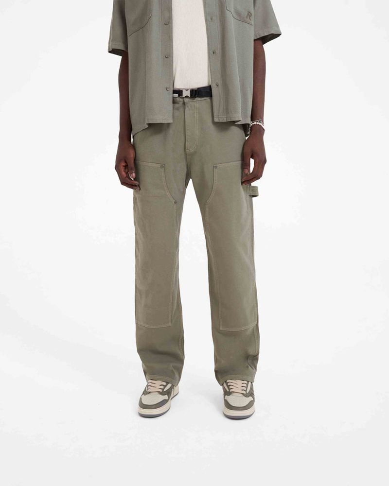 Men's Represent Utility Trousers Khaki | UK-SOCVW1635