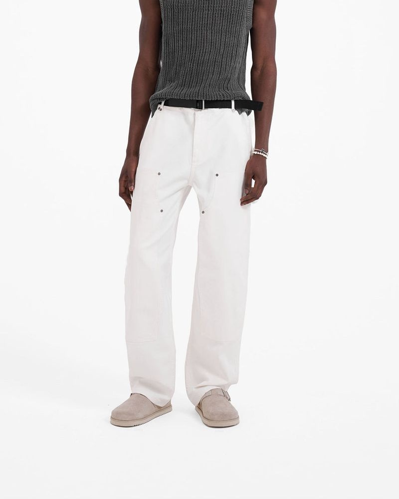 Men's Represent Utility Trousers White | UK-DSHUG5709