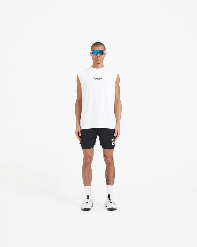 Men's Represent White Oversized Tank Top White | UK-OKEWR0713