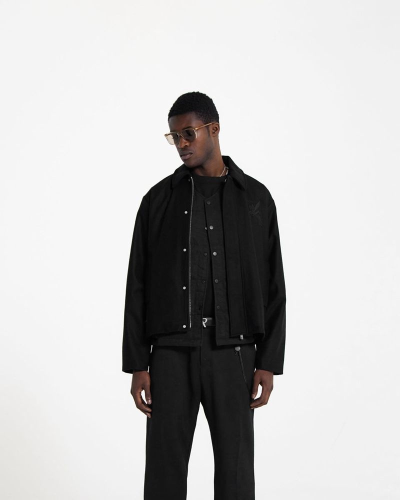 Men's Represent Wool Smart Jacket Black | UK-YREGN8304