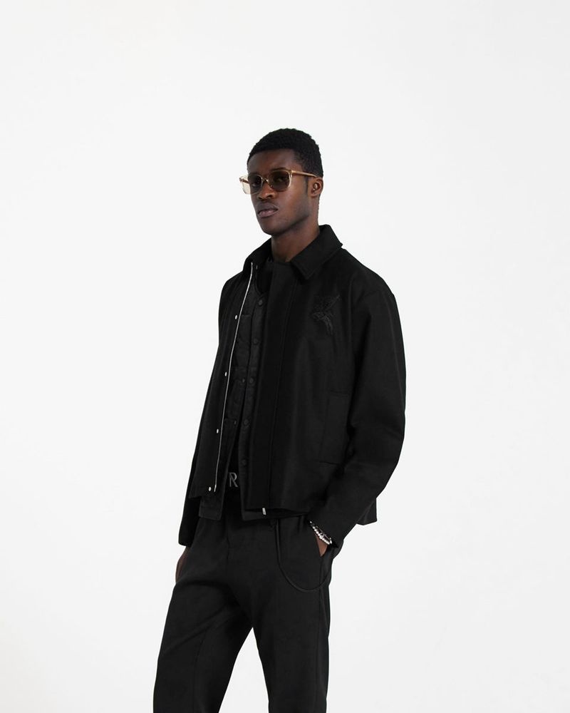 Men's Represent Wool Smart Jacket Black | UK-YREGN8304