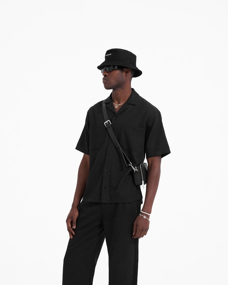 Men's Represent Yacht Shirts Black | UK-UZFVY8503