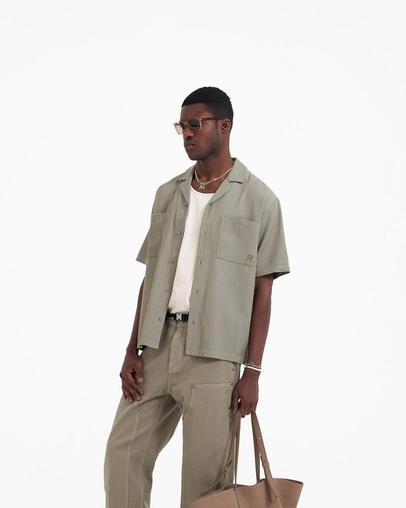 Men's Represent Yacht Shirts Khaki | UK-YJKSD2845