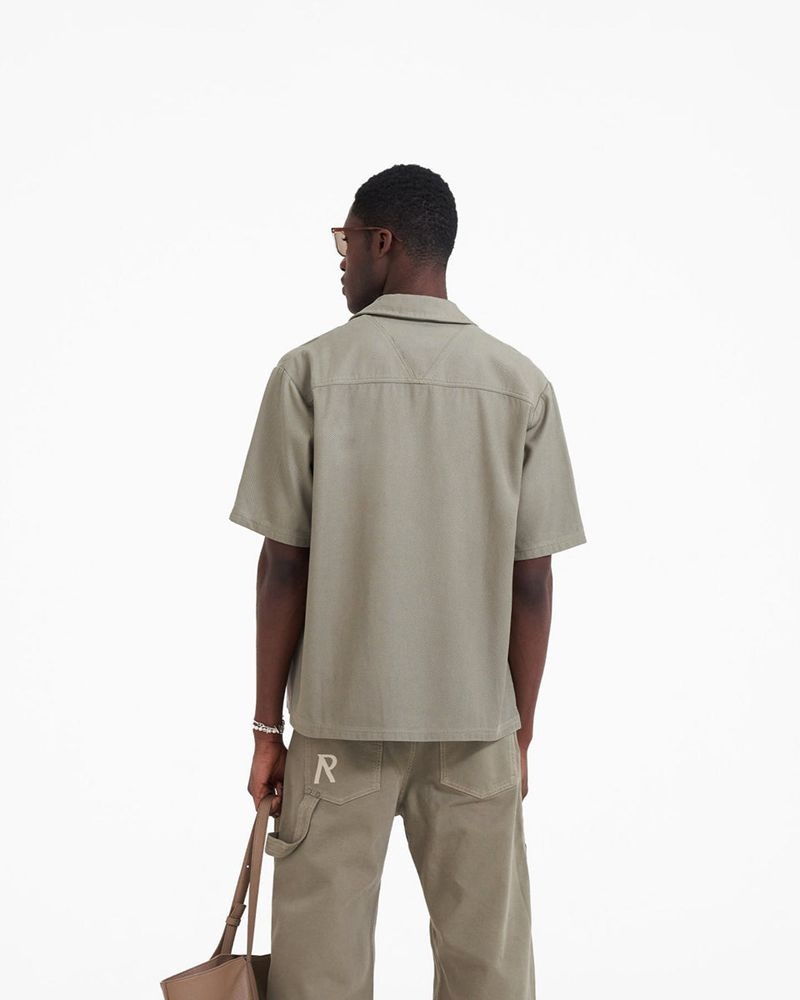 Men's Represent Yacht Shirts Khaki | UK-YJKSD2845